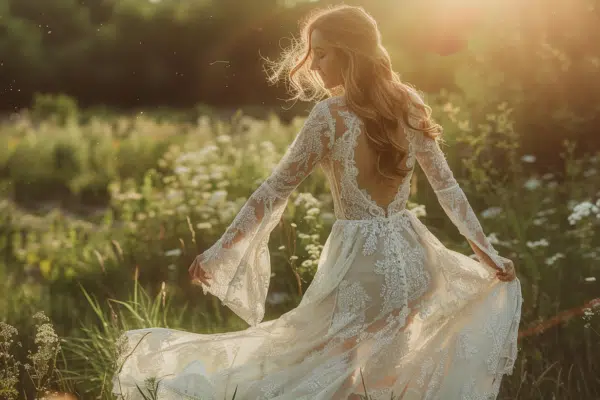 Robe de mariée gitane en dentelle : tendances et styles pour un mariage bohème