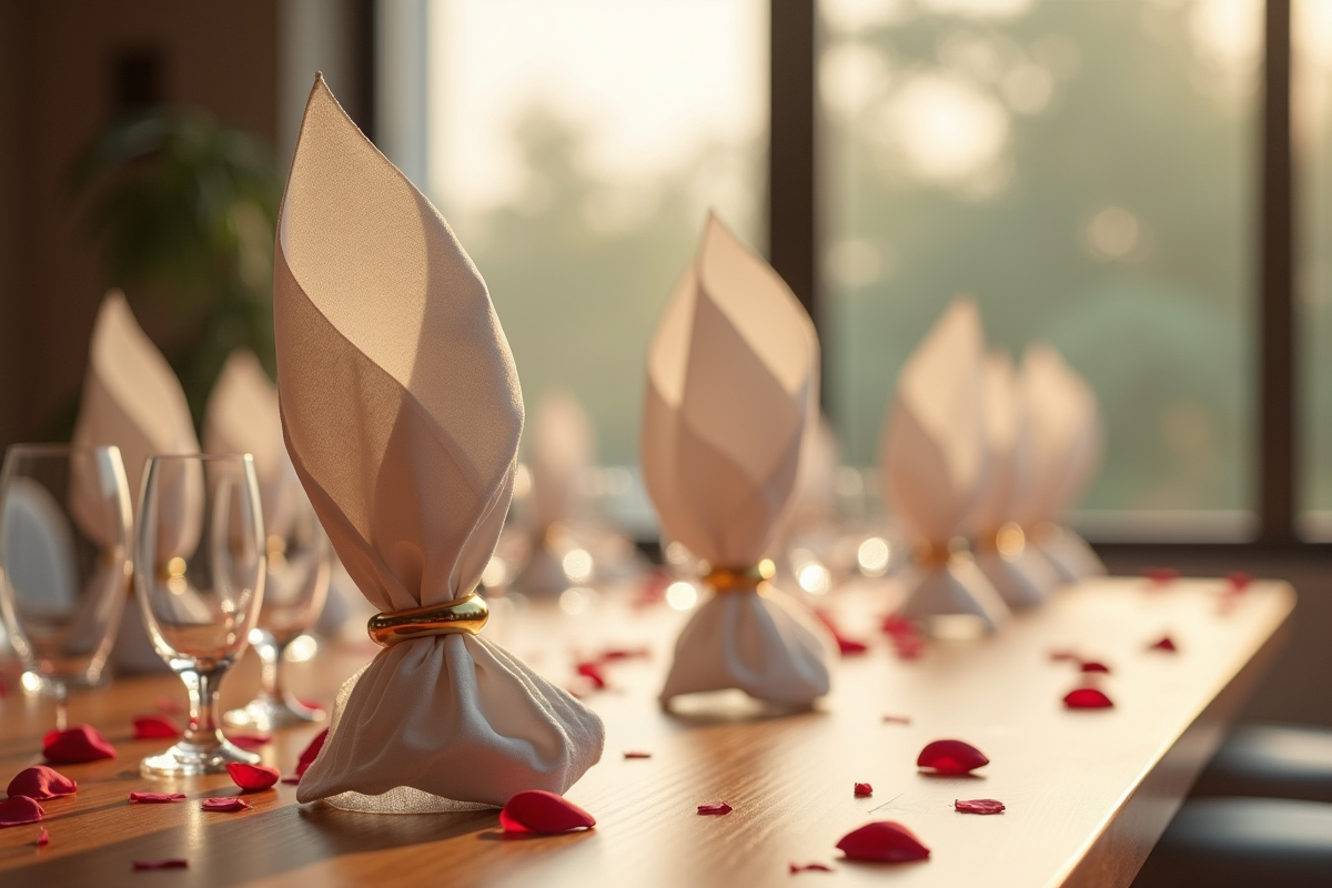 serviettes mariage